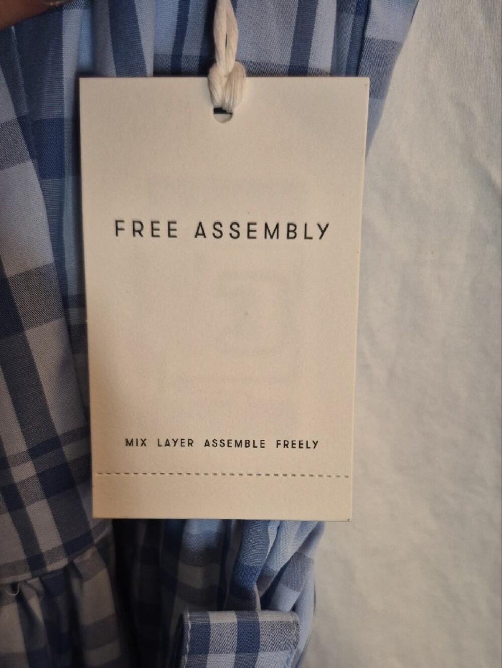 Free Assembly Blue Plaid Midi Dress - Picture 2 of 6